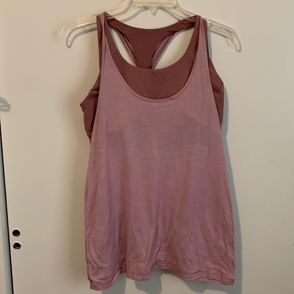 Lululemon Twist & Toil Tank in Heathered Rose Blush
